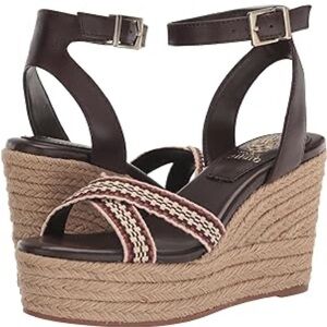 Vince Camuto Women's Fettanas Woven Strap Wedge Sandals Size 9